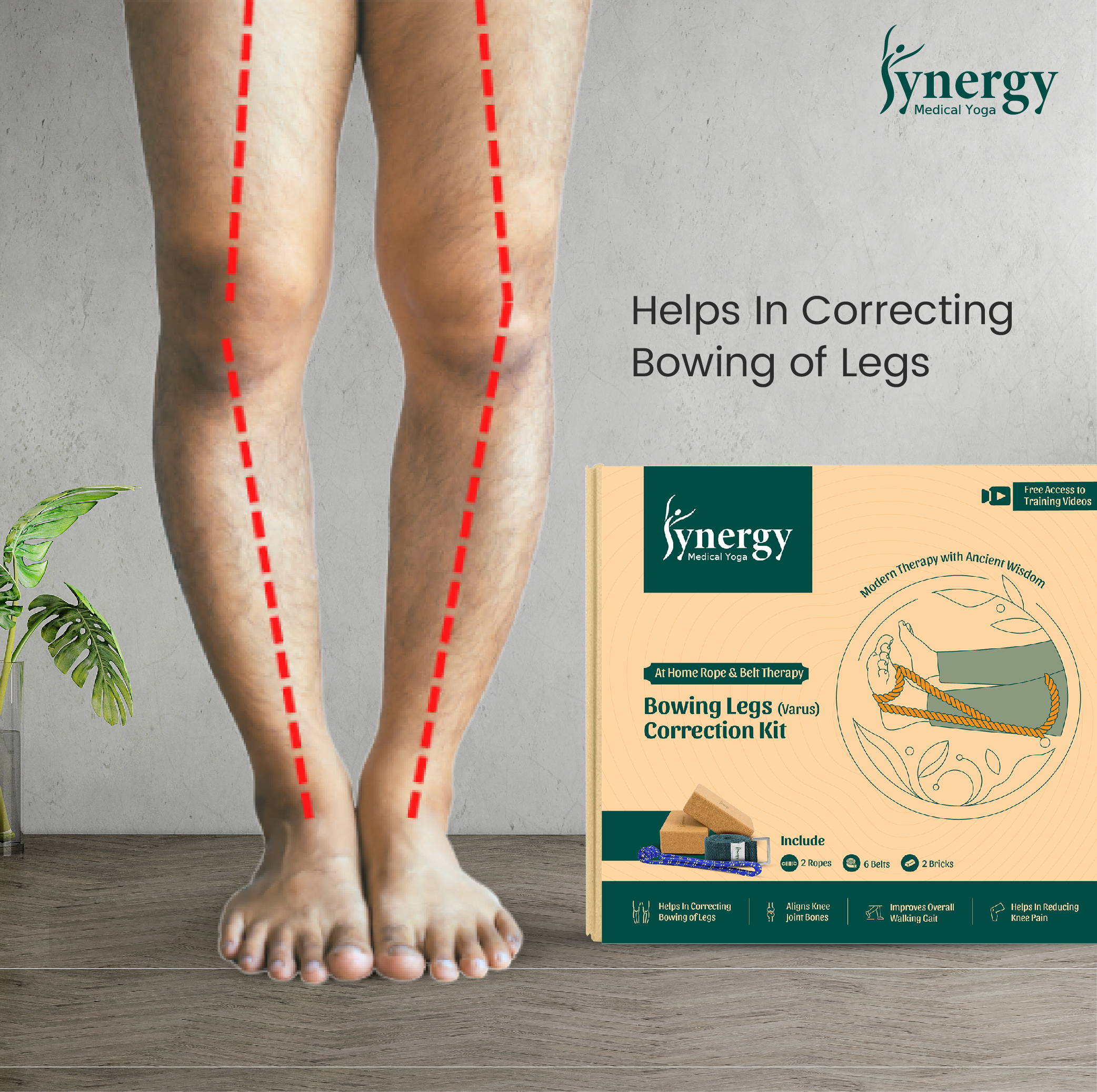 @home medical yoga <br>Bowing Legs (Varus) correction kit - Image 5