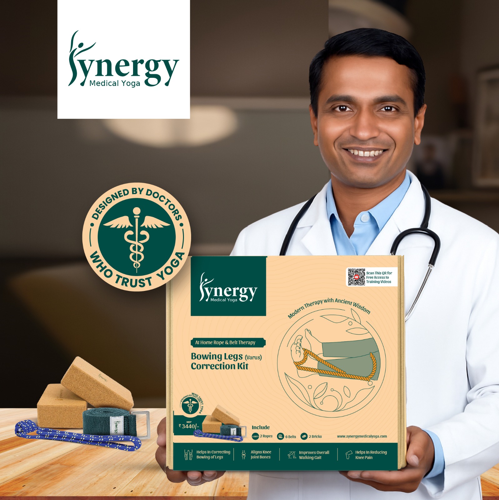 @home medical yoga <br>Bowing Legs (Varus) correction kit - Image 12