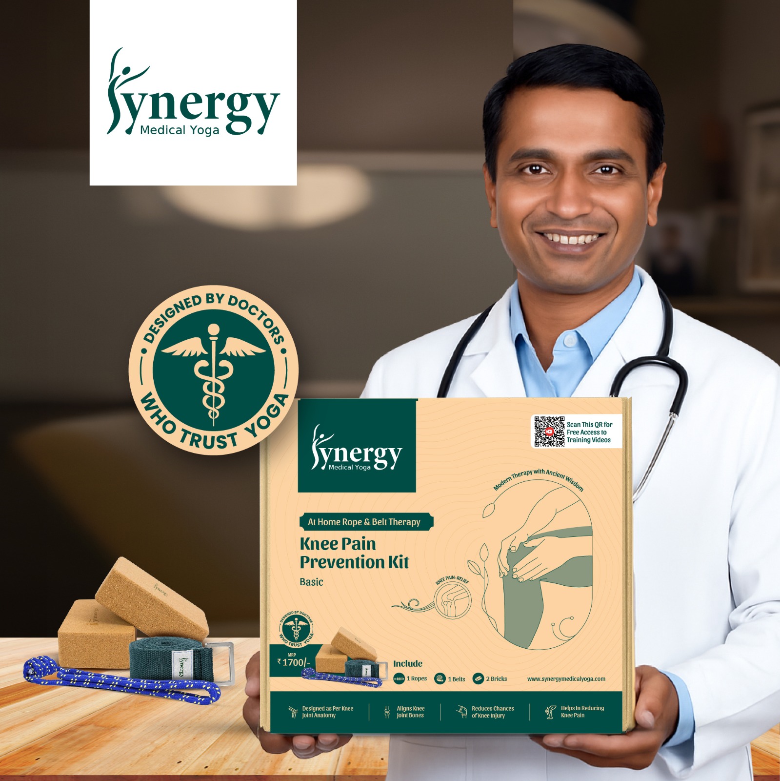 @home medical yoga <br>Knee Pain Prevention Kit - Basic - Image 9