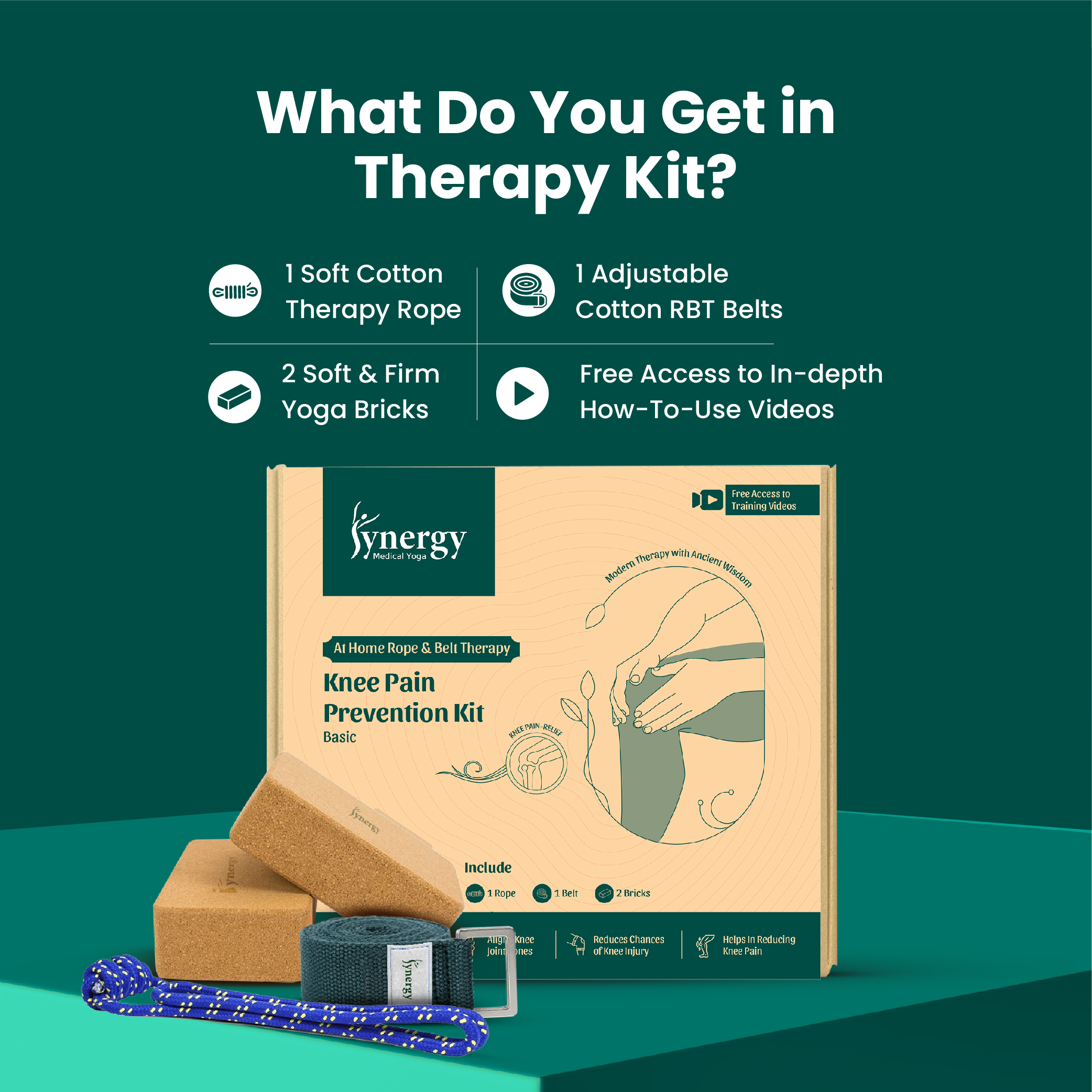 @home medical yoga <br>Knee Pain Prevention Kit - Basic - Image 3